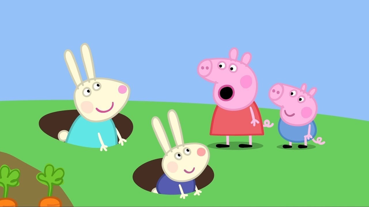 Peppa Pig Meets Rebecca Rabbit! | Kids TV And Stories - YouTube