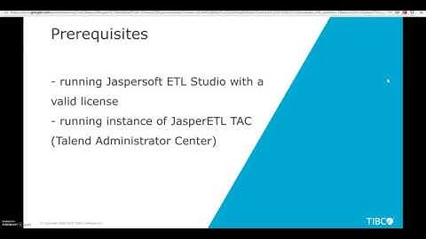 Tibco Jaspersoft:  JasperETL Context groups and variables