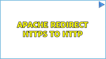 apache redirect HTTPS to HTTP