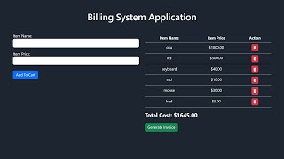 JavaScript Billing System - Billing System Web Application in JavaScript screenshot 4