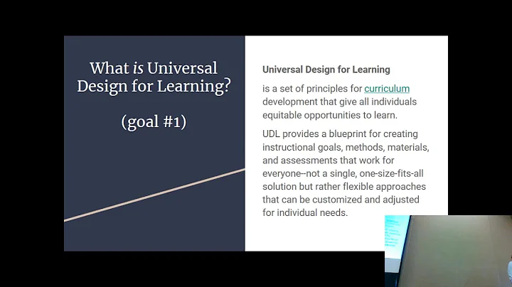 Universal Design for Learning; UDL Practices and I...