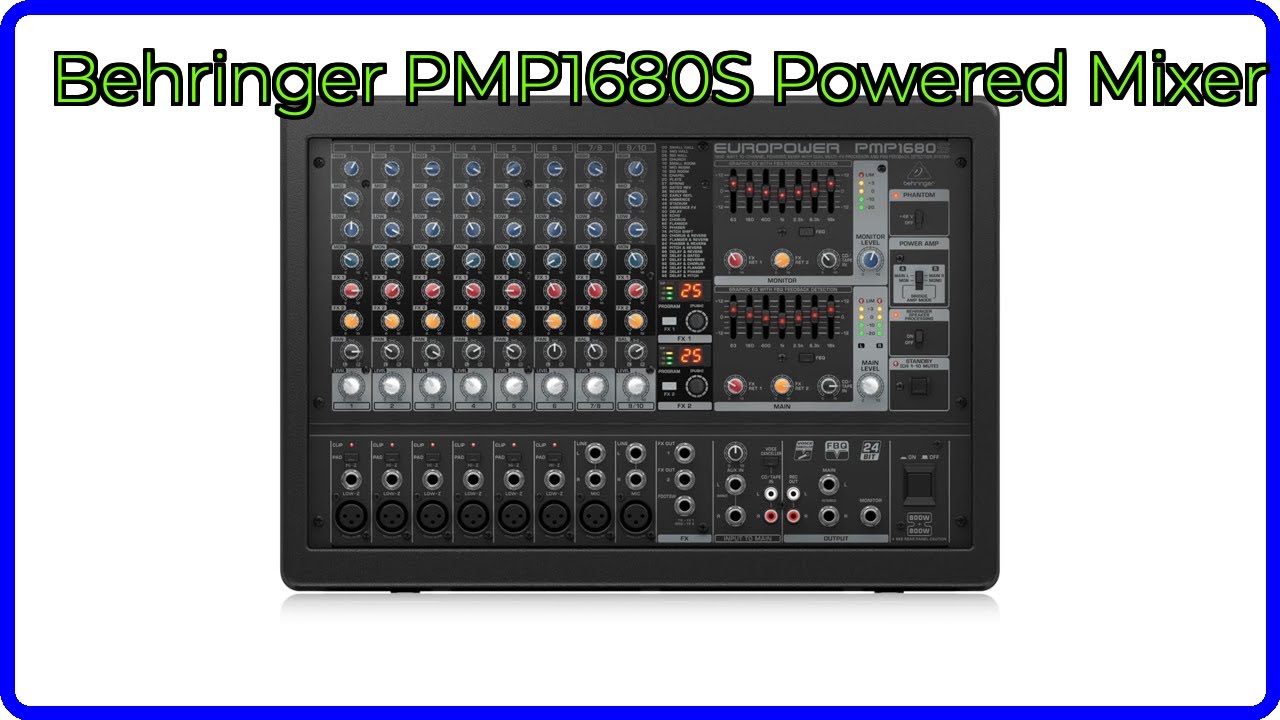 REVIEW (2026): Behringer PMP1680S Powered Mixer. ESSENTIAL details