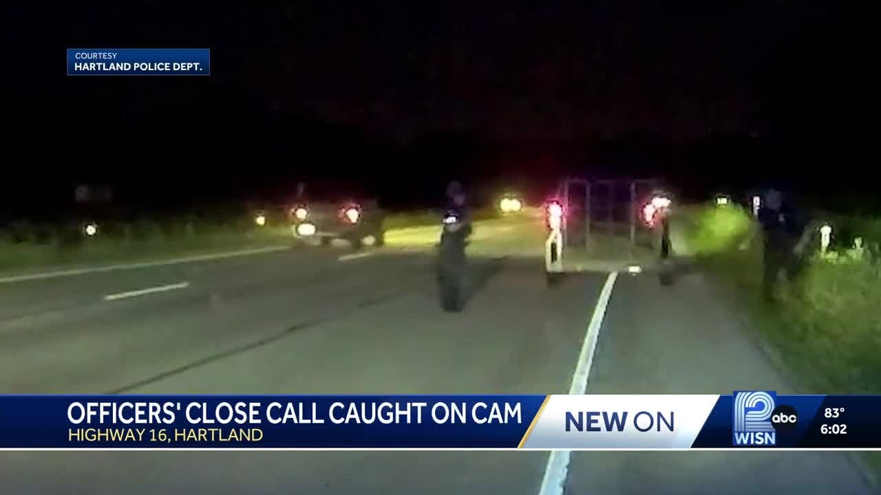 Officers' Close Call Caught on Camera - YouTube