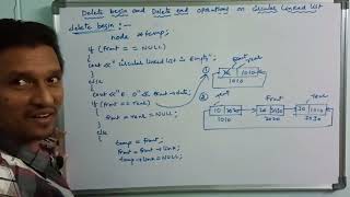 Operations on Circular Linked List (Delete at Begin and Delete at End) | Data Structure | Telugu