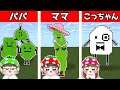 【マイクラ建築】どれが一番上手！？ひみつのおるすばんの枝豆屋敷キャラ縛りでお家作り対決やってみたら…！