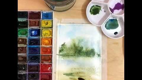 Watercolor Tutorial : Wet in Wet Technique for Beginners  #watercolorlesson #watercolortechnique