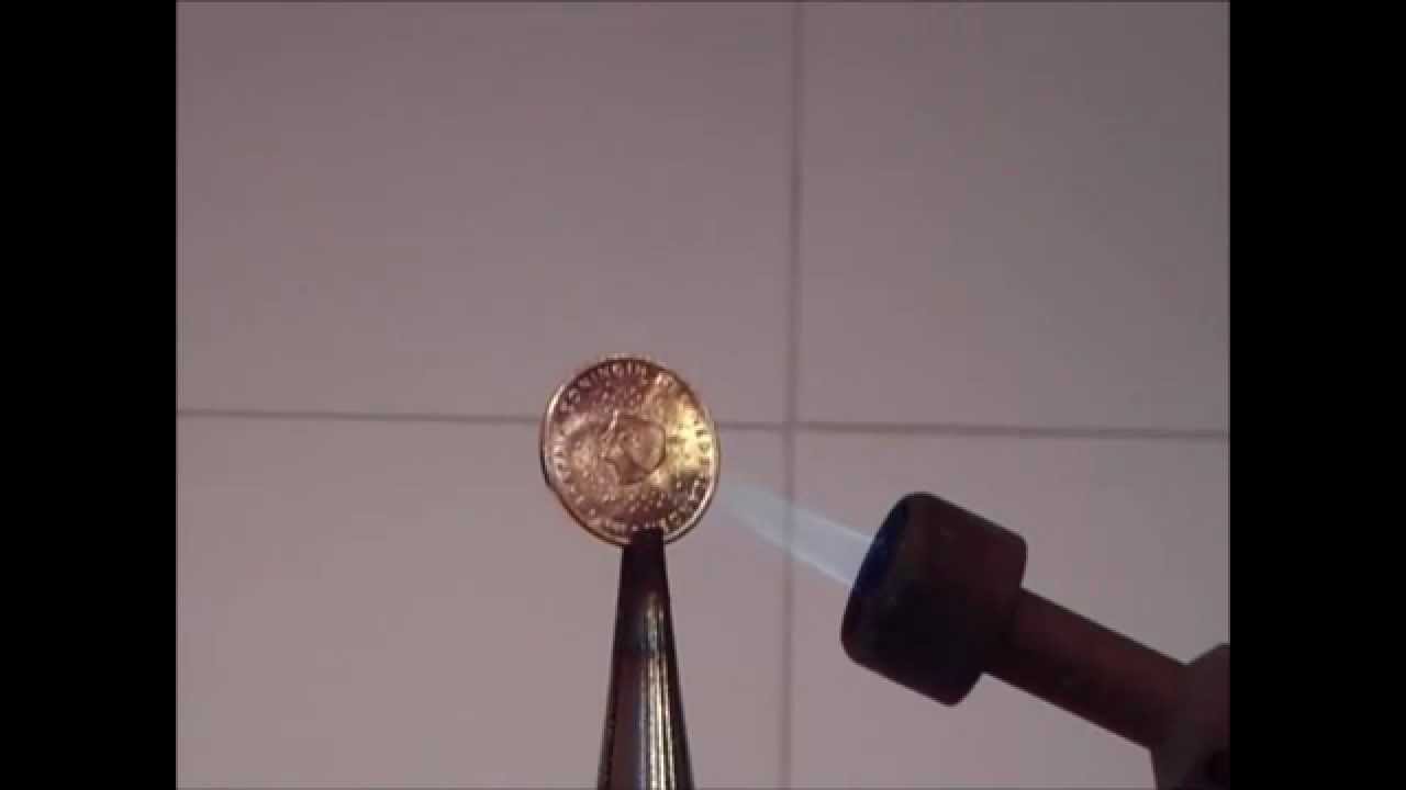 Chemistry experiment 17 Silver and gold colored coin YouTube