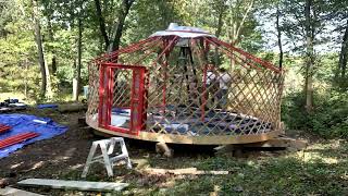 Time-lapse of our yurt being built