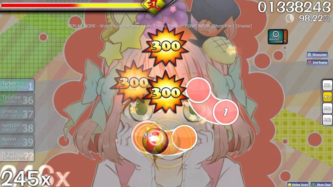 osu! - Kyary Pamyu Pamyu - PONPONPON (Short Ver.) (phonic) [Insane] - Played by Nidert