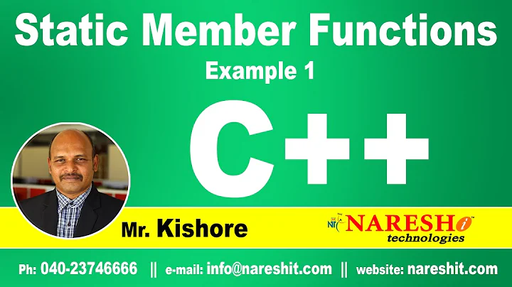 Static Data Members Example 1 | C++ Tutorial | Mr. Kishore