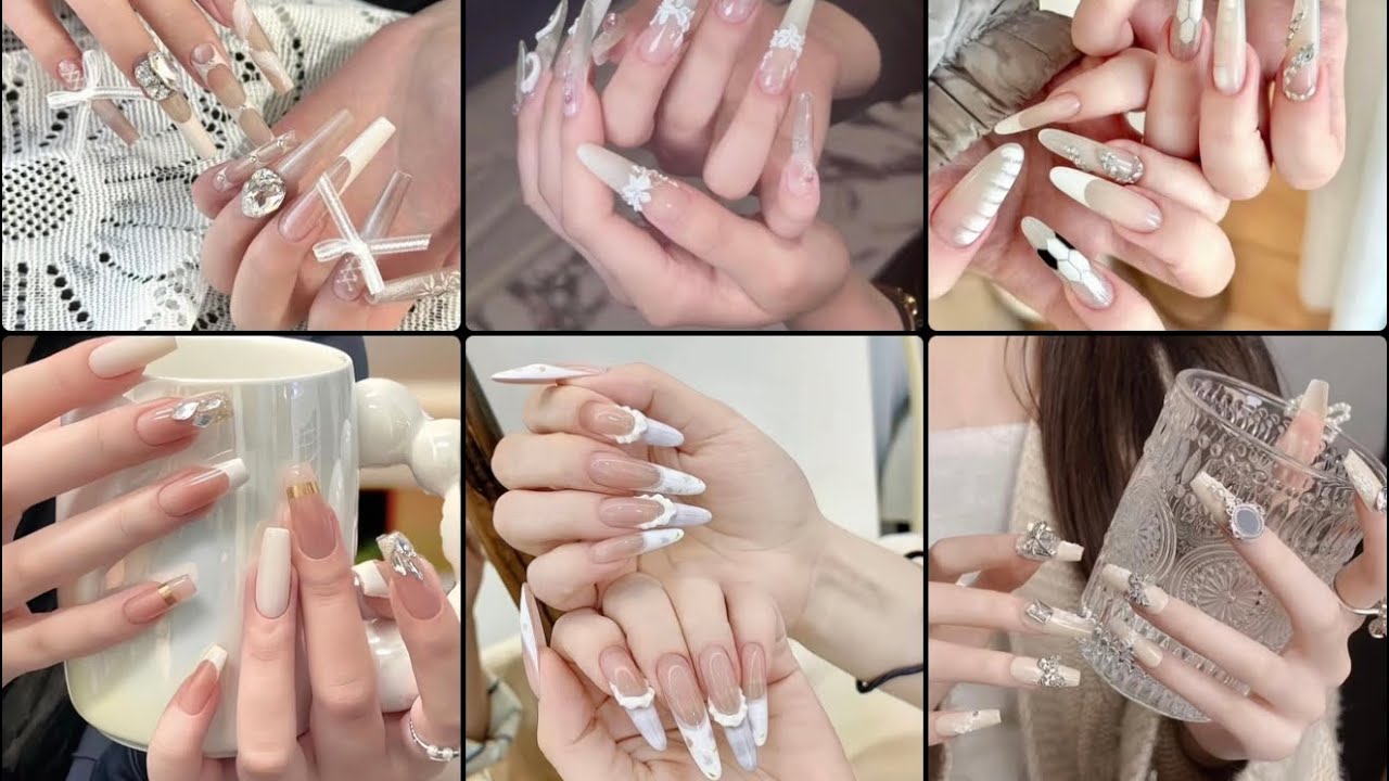 One hundred most 🔥white nails💅✨｜100款最火白色美甲💅