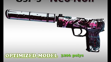 CS:GO USP-S Neo-Noir HD skin for cs 1.6