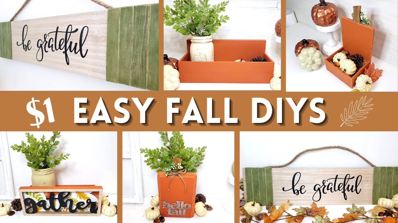 Fun Fall DIYs To Try | Farmhouse Decor DIYs | Dollar Tree Crafts - YouTube