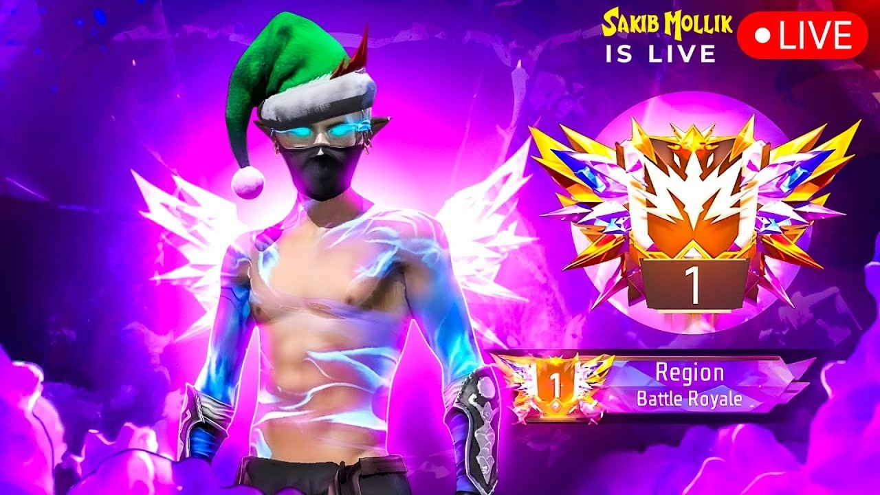 New Grandmaster Top 1 Push V Badge Lobby ❤ FF LIVE ✌ Free Fire LIVE! 