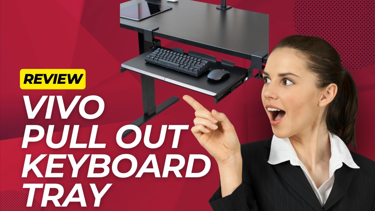 Maximize Your Workspace: Vivo Pullout Under-Desk Keyboard Tray Review! 🖥️✨