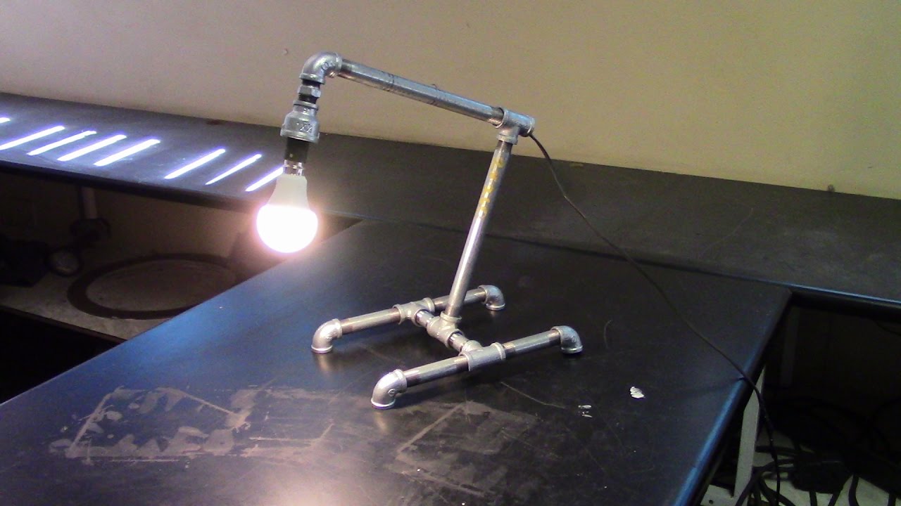 DIY Plumbing pipe lamp - YouTube