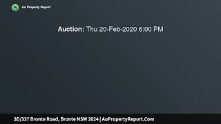 3D/337 Bronte Road, Bronte NSW 2024 | AuPropertyReport.Com