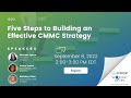 Webinar promo five steps to building an effective cmmc strategy