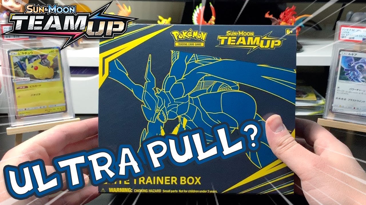 Opening Pokemon Team UP Elite Trainer Box - with some Ultra Pull?