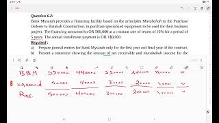 Islamic Accounting - ch.6 Murabaha Financing -key answers