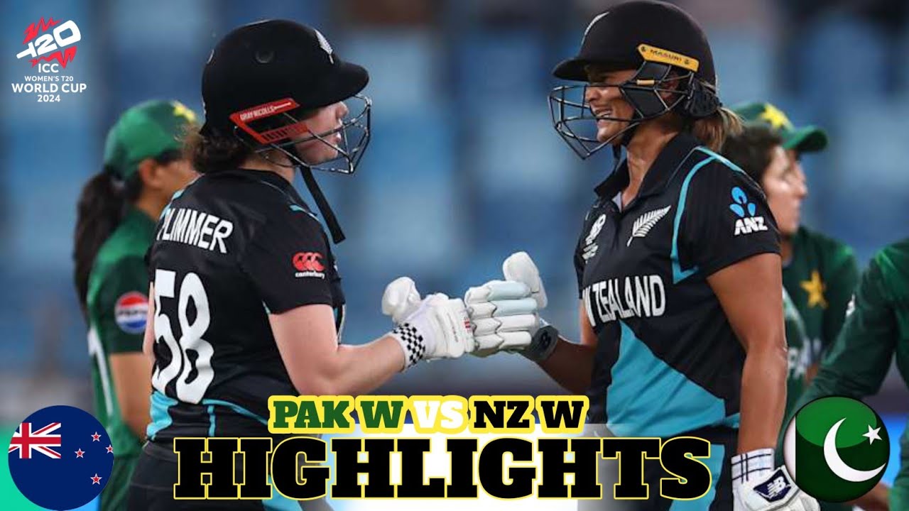 NZ W vs PAK W Highlights 2024 | New Zealand vs Pakistan Women T20 World ...