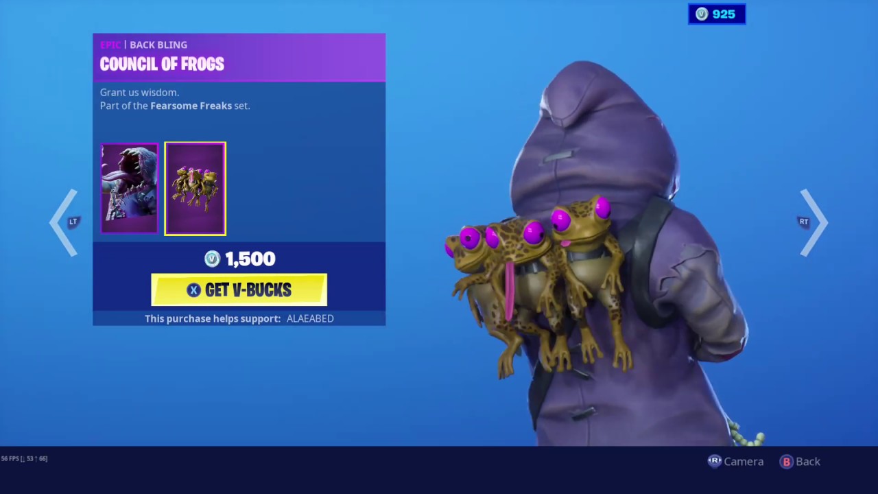 *NEW* COUNCIL OF FROGS BACKBLING IN FORTNITE! YouTube