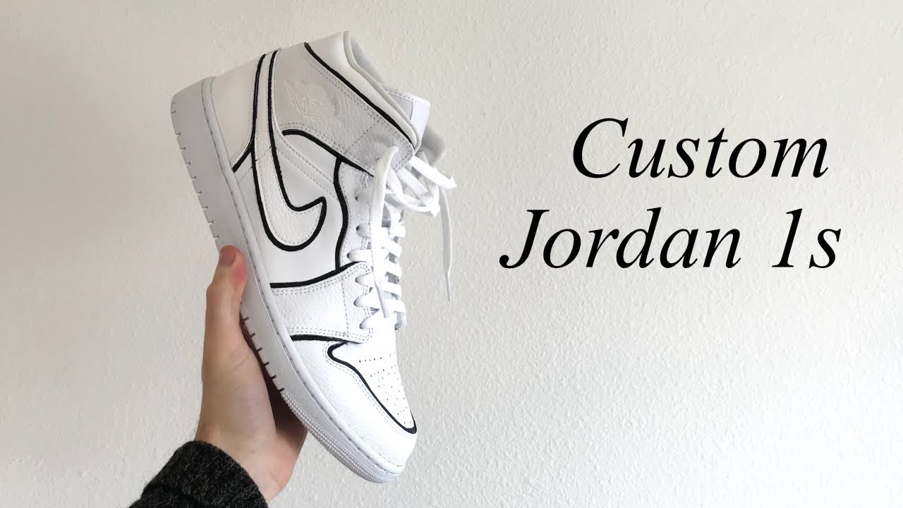 custom jordan 1 white