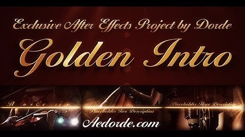 Golden Intro - After Effects Project - Videohive