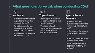 Critical Discourse Analysis