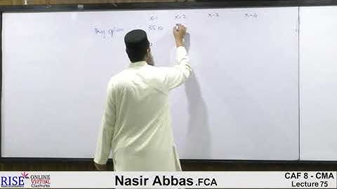 Lecture-75 #CAF8 Cost and Management Accounting By Sir Nasir Abbas #Riselecture #ICAP #CA #icap #cma