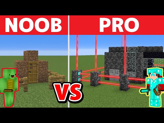 Minecraft NOOB vs PRO: SECURITY HOUSE BUILD CHALLENGE class=