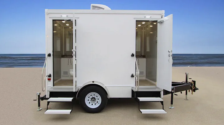 2 Station Portable Restroom Trailer   Affordable Advantage Series