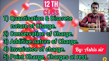 Quantisation, Conservation, Additive & Invariance nature of Charge || Point Charge. Physics eStudy