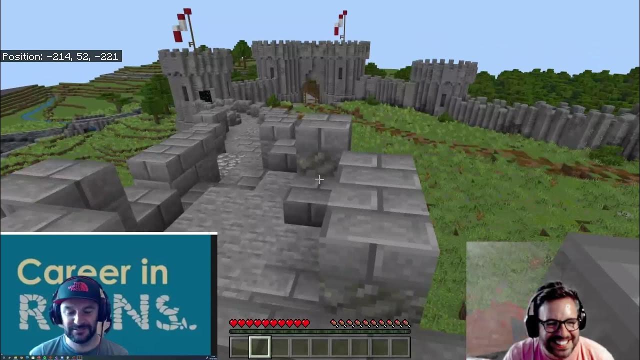 Explore ruins of Corfe Castle in Minecraft