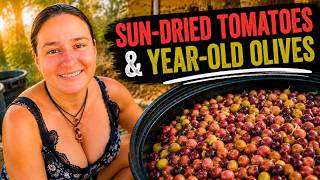 SUN-DRIED TOMATOES & YEAR OLD OLIVES | Off Grid Homestead Catch Up