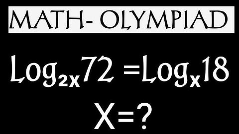 Mastering a Logarithmic Equation | Math Olympiad Challenge| x=? @ShittuMathematicsClass01