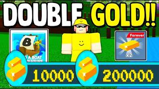 how to get DOUBLE GOLD!! | Build a Boat for Treasure ROBLOX