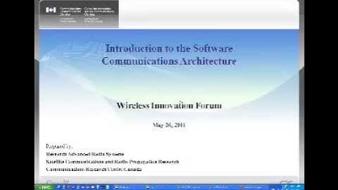 The Software Communications Architecture