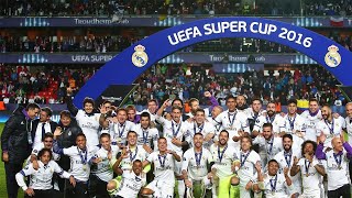 ملخص المباراة المثيرة (ريال مدريد 3 - 2 إشبيلية).. السوبر الأوروبي 2016 تعليق عصام الشوالي + التتويج