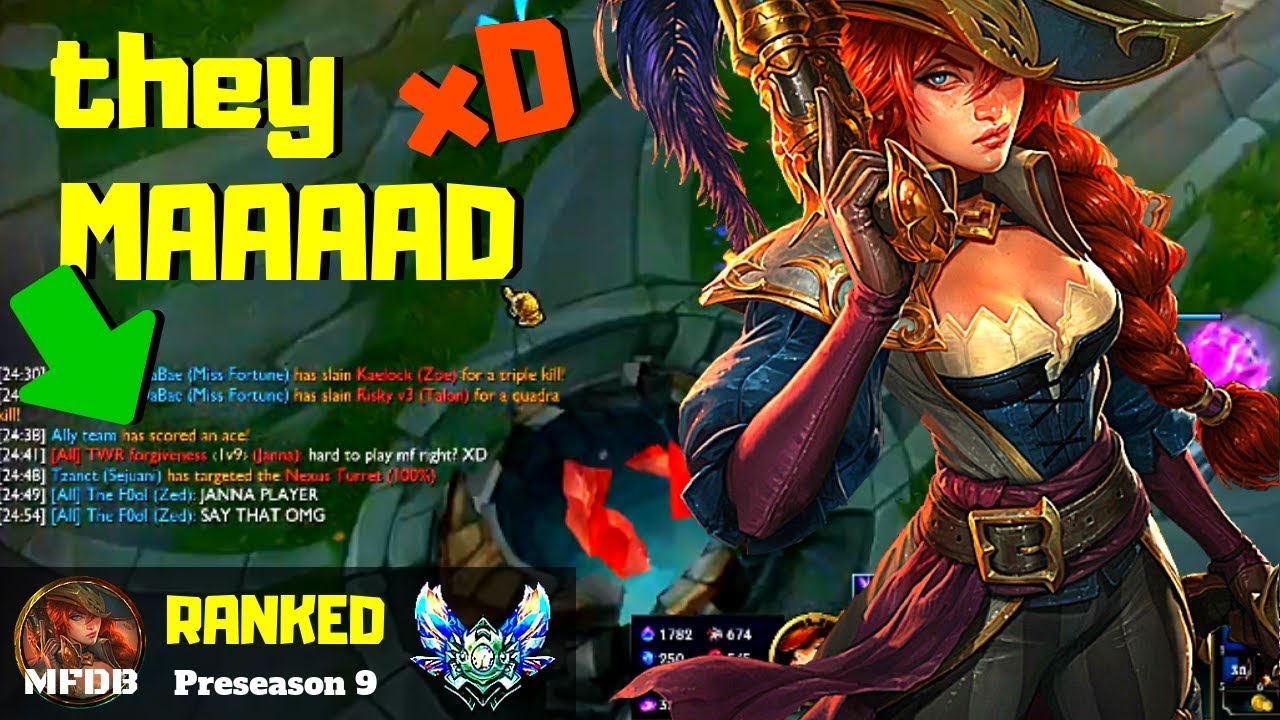 THIS MISS FORTUNE MAKES THE ENEMY RAGE - League of Legends (Preseason 9)