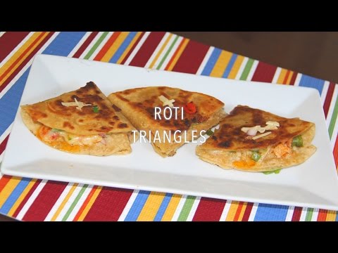 Leftover Roti Cheesy Masala Triangles | Bhavna's Kitchen