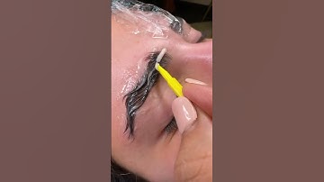 Obsessed 😍 brow lamination step 2👌 #browlamination #featherbrows #browlifting #browstylist #brows