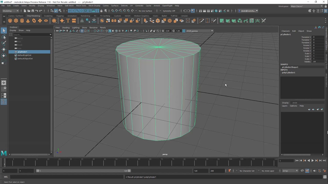 02 Maya Basics Tutorial -  Primitive Objects