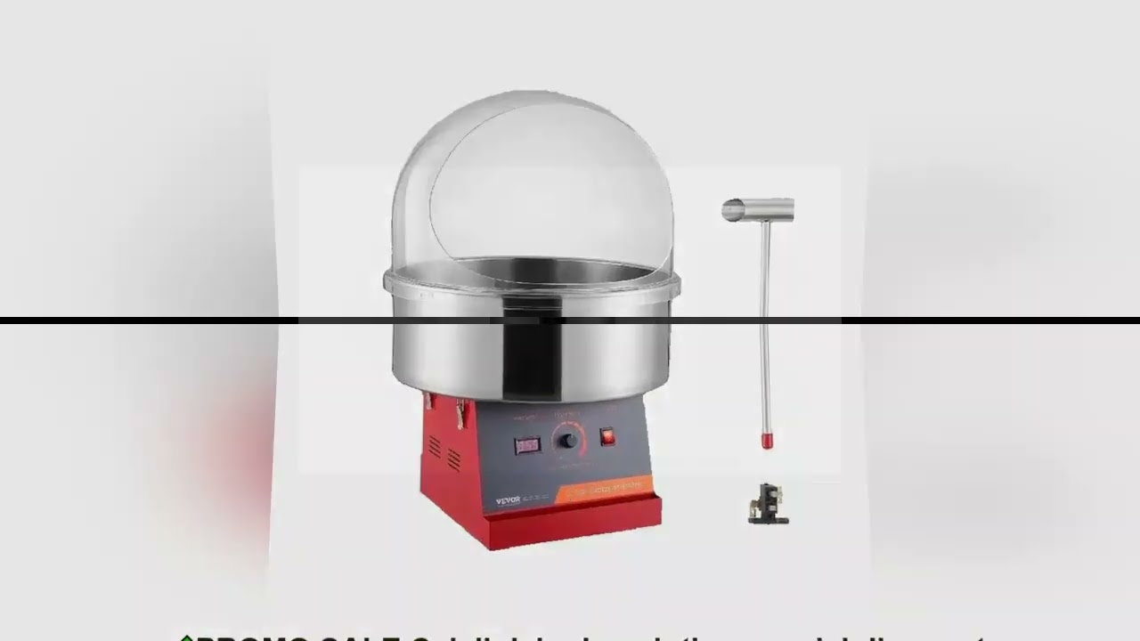 SucceBuy Electric Cotton Candy Machine Candy Floss Maker Commercial Cotton Candy Machine Stainless S