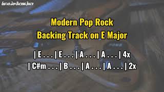 Modern Pop Rock Guitar Backing Track in E Major