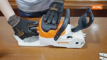 STIHL MSA 120 mounting chain and guide bar