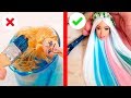DIY Barbie Hair Tutorial ✂ Barbie Hairstyle | Doll Makeover Transformation 😱
