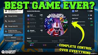 College Football 27 Dynasty is the MOST IN DEPTH game mode ever