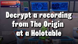 Decrypt a recording from The Origin at a Holotable