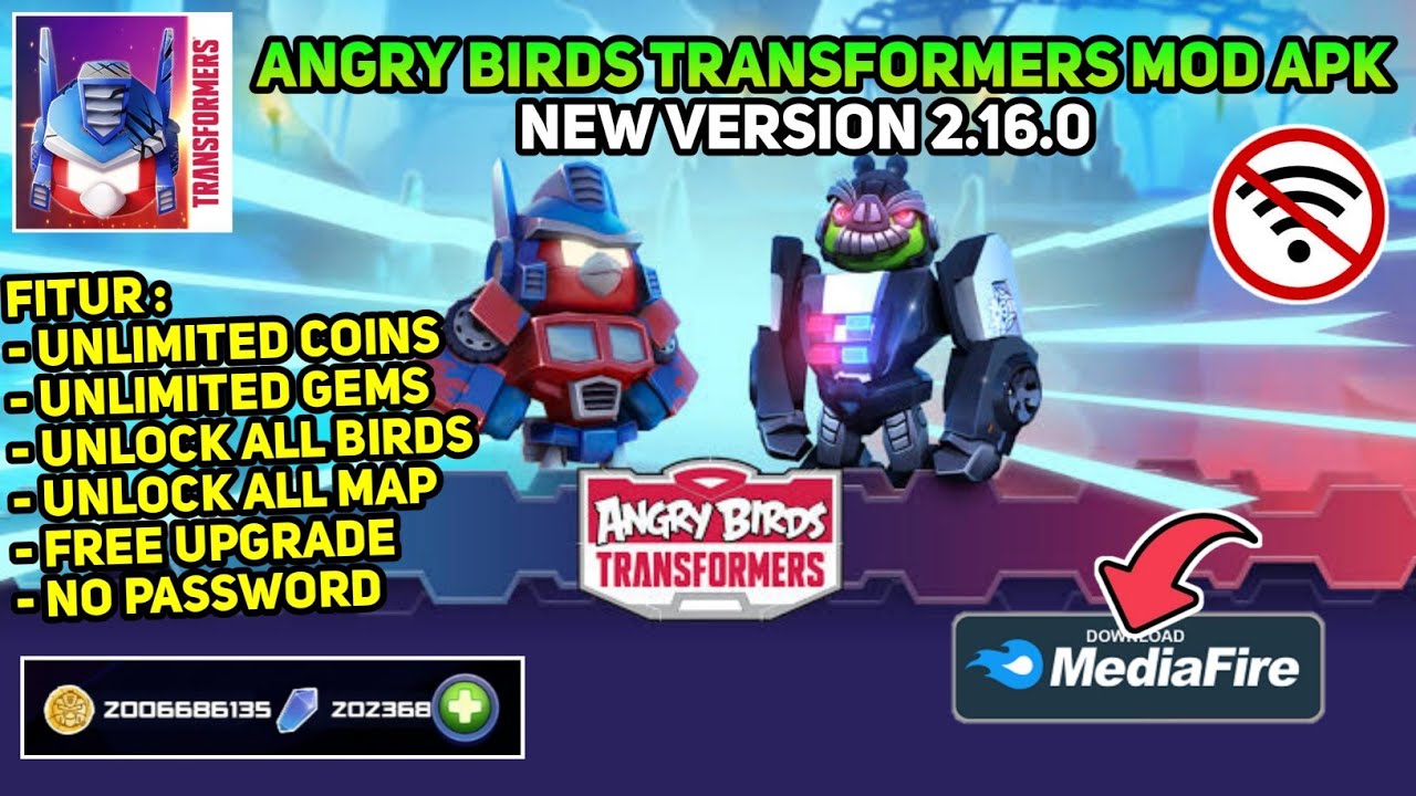 Update! Angry Birds Transformers Mod Apk Terbaru 2022 New Version